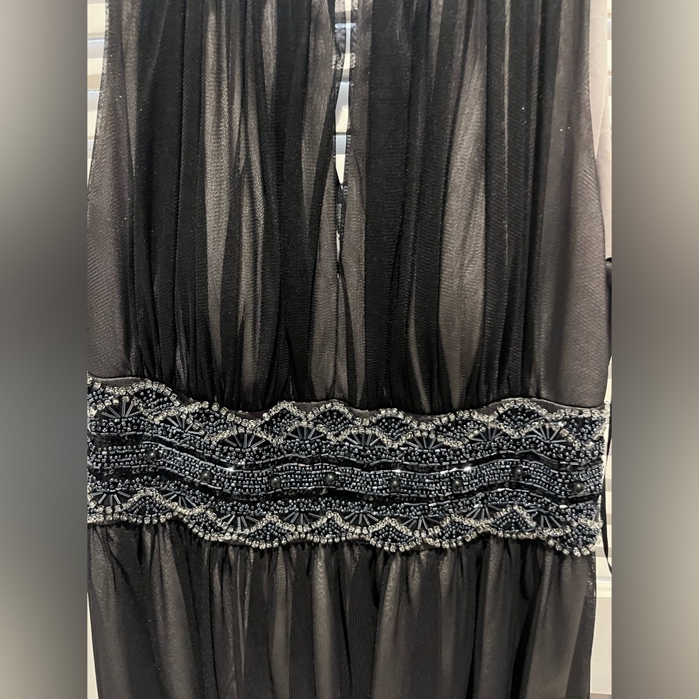 Elegant Black Beaded Dress